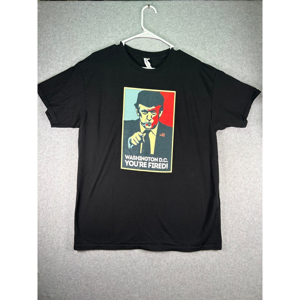 Gildan Donald Trump Washington DC You're Fired Graphic T-Shirt Black Large